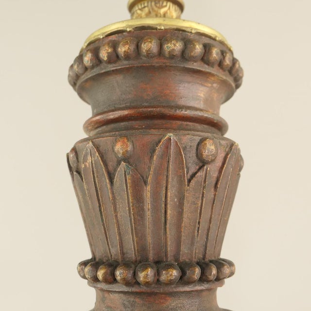 Large Foyer Floor Lamp in Wood and Bronze, Budapest, 1900s For Sale - Image 15 of 18