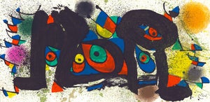 Original 1973 Lithograph by Joan Miro "Les Poissons" (The Fish)