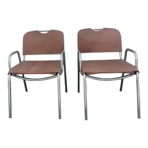 Castiglietta Office or Dining Chairs by Achille Castiglioni - A Pair