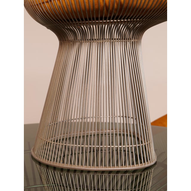 Metal Vintage Nickel Warren Platner Dining Set from Knoll Inc. / Knoll International, 1970s, Set of 7 For Sale - Image 7 of 9