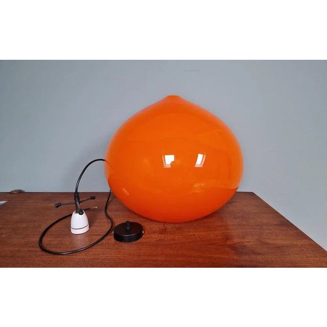 Oignon Xen Suspension in Orange Opaline Glass by Alessandro Pianon for Vistosi, 1960s For Sale - Image 12 of 16