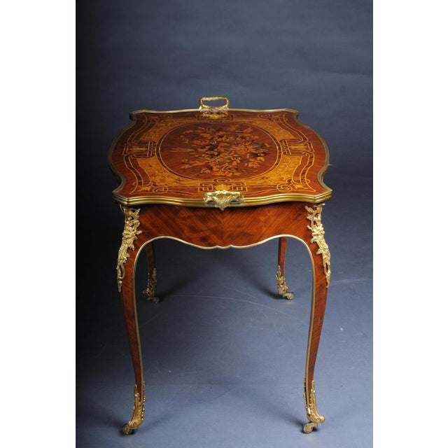French Louis XV Style Salon Side Table For Sale - Image 5 of 15
