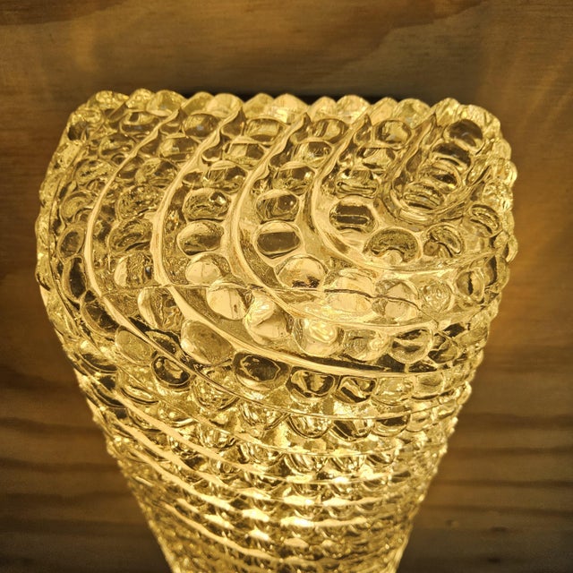 Vintage Dutch Wall Lamp with Bubble Glass Texture by Glashutte Limburg, 1960s For Sale - Image 4 of 16