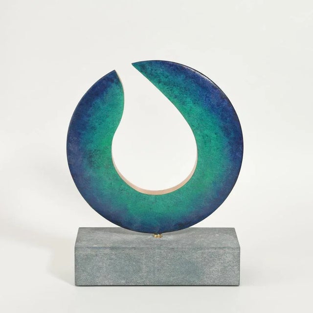 34.5cms high x 27.5 x 10 Bronze on a Cumbrian slate base Stamped with monogram signature and uniquely numbered 865 Unique...