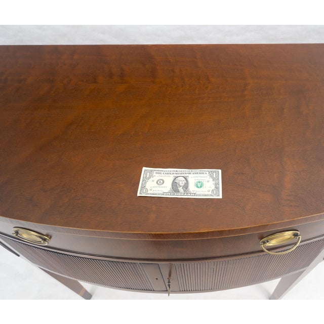 Kittinger Georgian 6' Long Rounded Demi Lune Sideboard Credenza Server Cabinet For Sale - Image 12 of 13