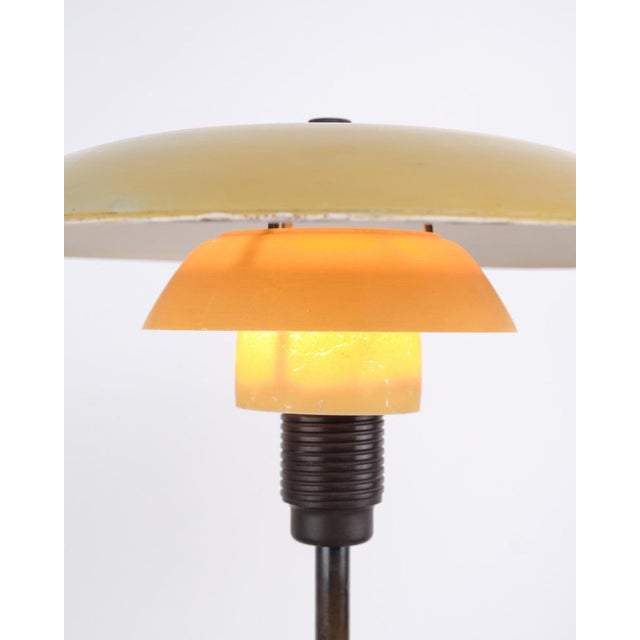 1930s Table Lamp with Yellow Metal Top Shade by Poul Henningsen for Louis Poulsen, 1930s For Sale - Image 5 of 10