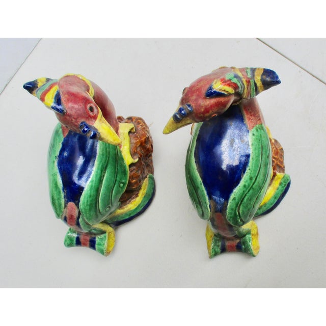 Antique Chinese Terra Cotta Phoenix Birds - A Pair of 2 For Sale In New York - Image 6 of 9