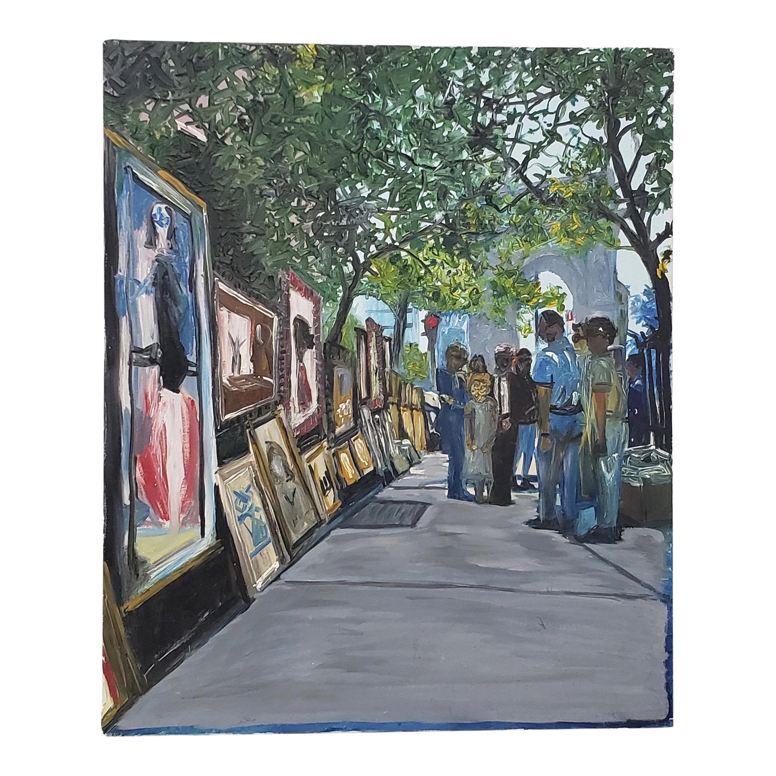 Don Semich "The Greenwich Village Art Show" Original Oil Painting
