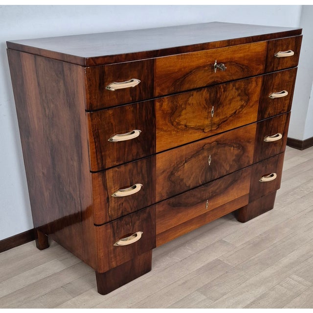 1940s Venetian Art Deco Chest of Drawers, 1940 For Sale - Image 5 of 18