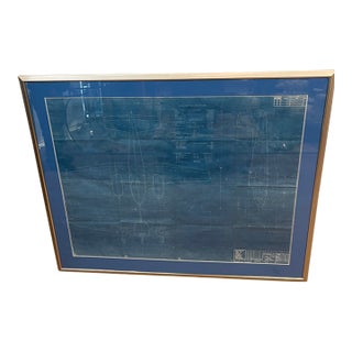 Rare Original Blueprint of a Beechcraft 50 Twin Engine Bonanza Plane For Sale