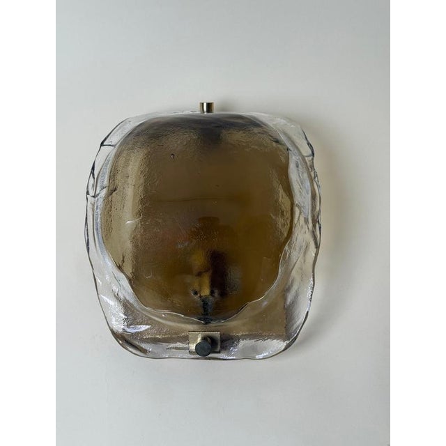 1970s Amber and Clear Murano Glass Wall Light from Kaiser Idell, Germany, 1970s For Sale - Image 5 of 18