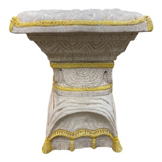 Mid 20th Century Tufted Garden Stool For Sale