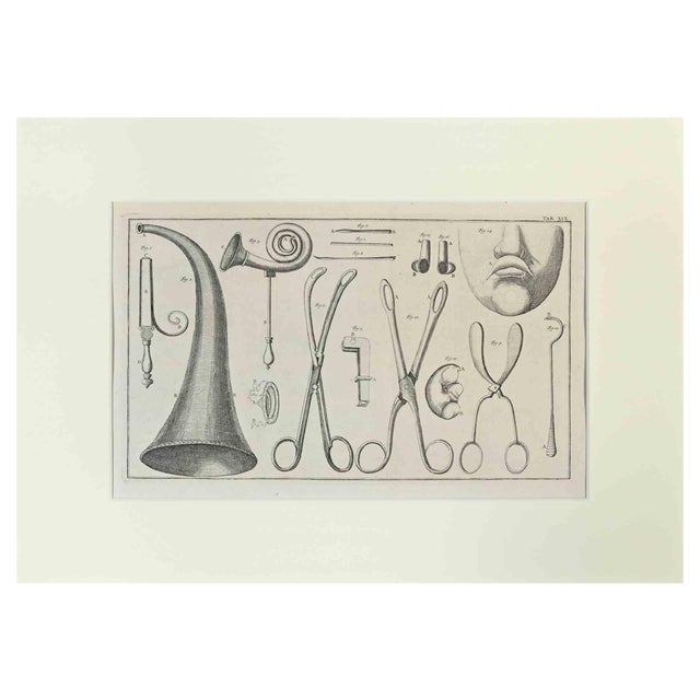 Lorenz Heister, Surgical Instruments, Etching, 1750 For Sale