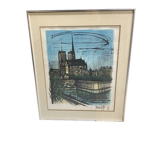 Bernard Buffet Notre Dame Lithograph For Sale