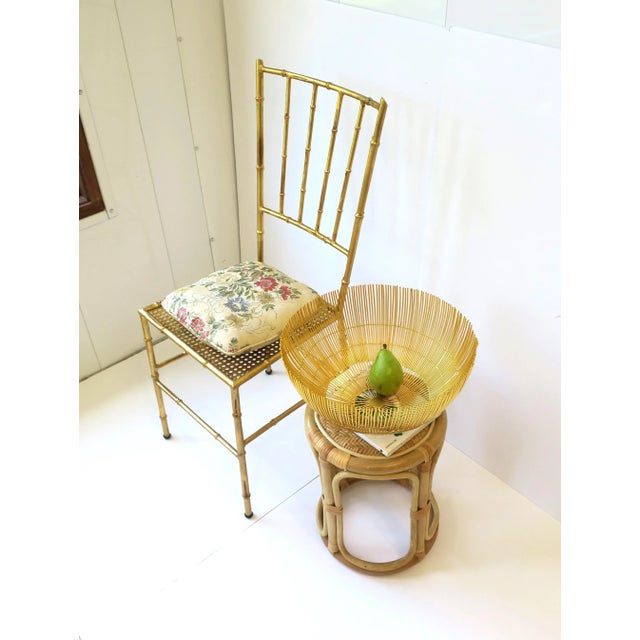 Early 21st Century Gold Centerpiece Fruit Vegetable Bowl Basket For Sale - Image 5 of 11