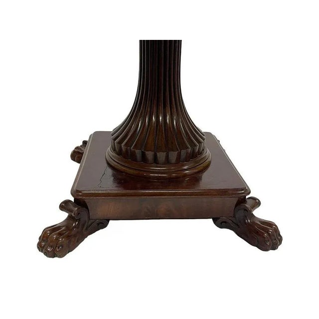 Black French Charles X Mahogany Table with White Marble Top, 1840s For Sale - Image 8 of 12