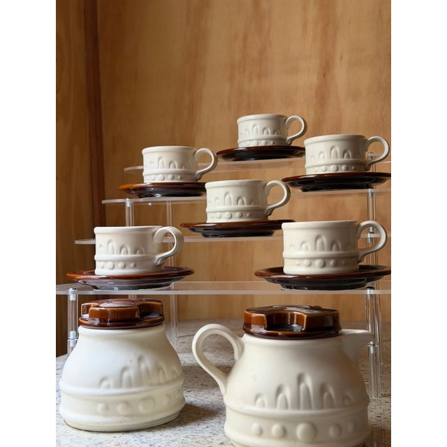 Vintage British Carlton Ware Coffee Set in Ceramic, 1970s, Set of 14 For Sale - Image 4 of 17