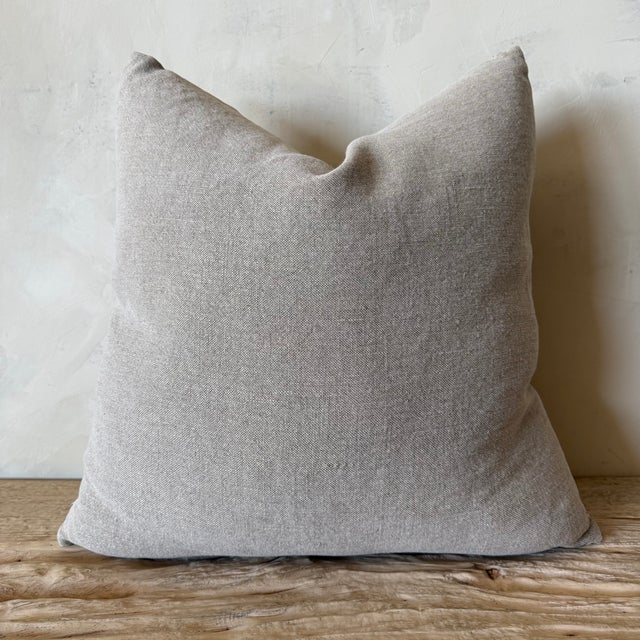 Stone Washed Linen Pillow – Pecan For Sale In Los Angeles - Image 6 of 6