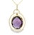 Elevate your jewelry collection with this exquisite 14K Yellow Gold Amethyst Diamond Pendant Necklace. At its center lies...