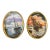 Two 1940’s Original Nautical Needlepoints in Gold Leaf Frame - Set of Two For Sale