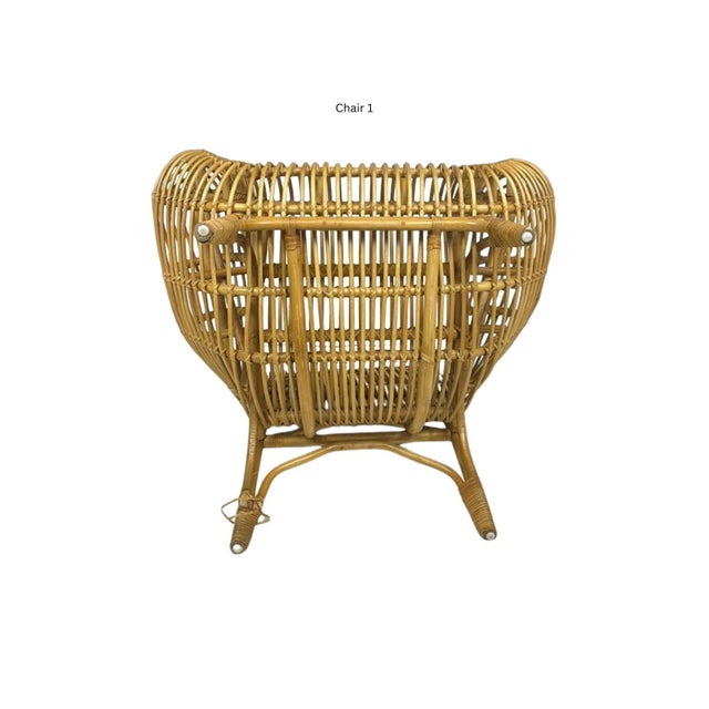Late 20th Century Pair of Ibolili Round Back Rattan Chair For Sale In Miami - Image 6 of 14