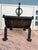 Vintage Cast Iron Fireplace Firewood Fire Log Wood Holder For Sale - Image 4 of 9