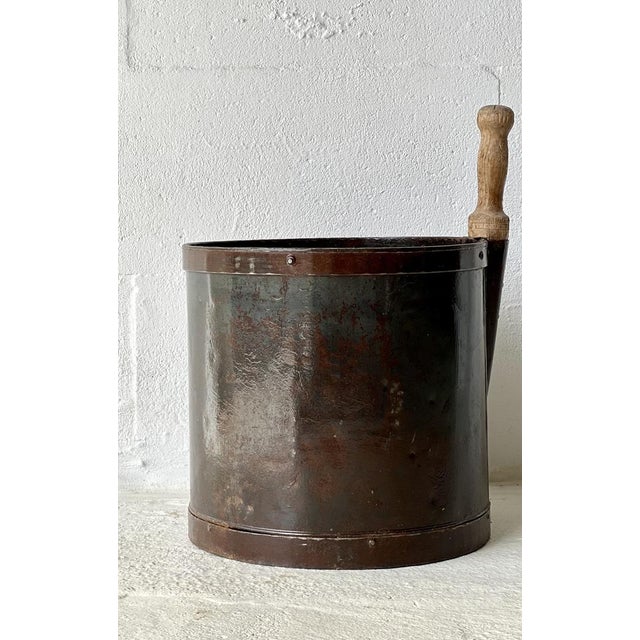 Industrial Vintage Copper Bucket For Sale - Image 3 of 10