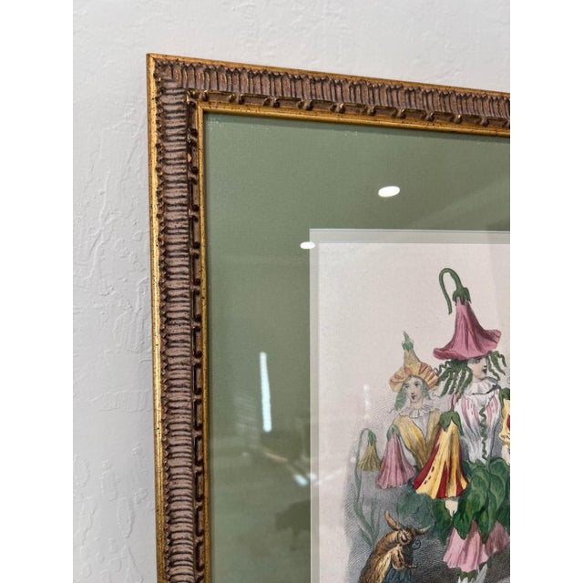 Grandville Belle-De-Nuit Hand-Colored Engraving Les Fleurs Animees For Sale - Image 11 of 15