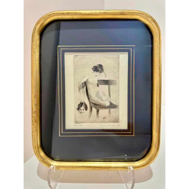 Realism 1920s Emil Fuchs Female Nude Etching For Sale - Image 3 of 7