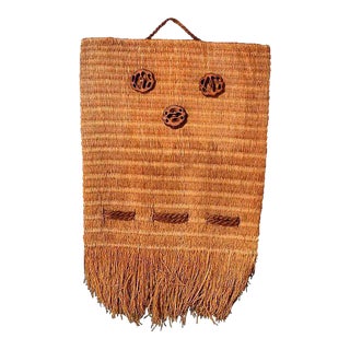 Native American Woven Bag Wall Hanging For Sale