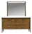 John Van Koert Drexel Profile K4 Low Dresser With Matching Mirror For Sale