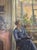 Interior with Woman at Window, 1920s, Oil Painting on Canvas, Framed For Sale - Image 4 of 10