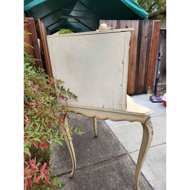 Antique Hand Painted Italian Corner Vanity For Sale - Image 9 of 9