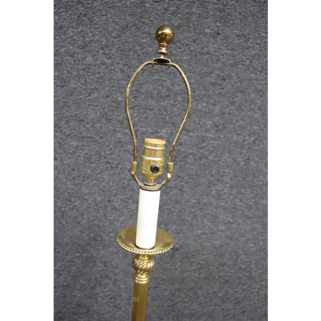 Pair of Solid Brass Trifoot Table Lamps For Sale In Philadelphia - Image 6 of 11