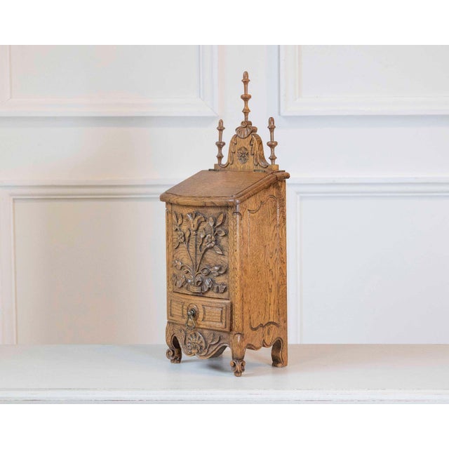 Mid 20th Century Early 20th Century French Hand-Carved Flour Box For Sale - Image 5 of 10