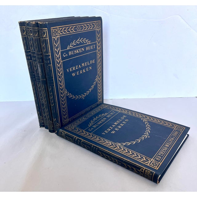 Vintage Dutch 1912 Collected Works - Set of 5 Blue Books For Sale In Dallas - Image 6 of 10