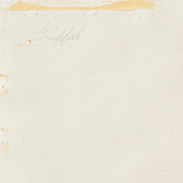 Blue 'Fall Landscape' by Dorothy Garrett, Suffolk Woman Artist, London, Paris, Norfolk Art Circle For Sale - Image 8 of 8