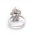 Vintage Modernist Natural Sapphire and Diamond - 18k White Gold Ring, Size 6.75 For Sale - Image 6 of 6