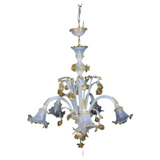 Early 20th Century Arms Chandelier in Murano Glass, Venice For Sale
