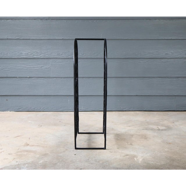 Arthur Umanoff Mid Century Arthur Umanoff 17 Bottle Iron Wine Rack Holder Shaver Howard Modern Retro Atomic 60's Sculptural For Sale - Image 4 of 8