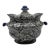 Antique Salopian-Type Black Transferware Covered Sugar Bowl, Staffordshire, Circa 1820s For Sale