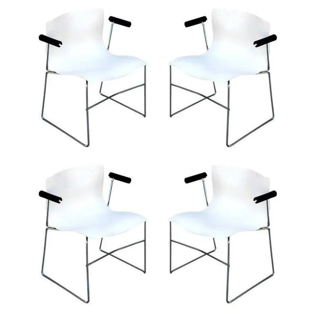 Handkerchief Armchairs by Massimo Vignelli for Knoll - Set of 4 For Sale - Image 9 of 9