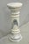 Neoclassical Vintage Italian Classical White Marble Column Form Round 32" Pedestal Bust Stand For Sale - Image 3 of 14