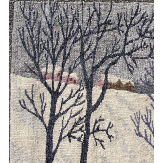 American Made Flat-Weave Rug 2'8"x3'10" For Sale - Image 4 of 5