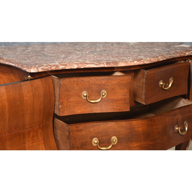 Gold Antique French Gilt Bronze Mounted Kingwood Commode For Sale - Image 8 of 16
