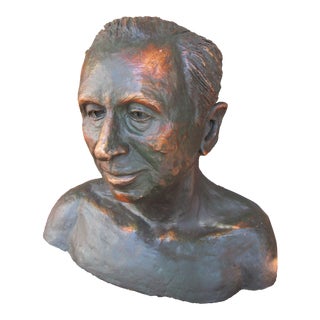 Expressive Metal Bust For Sale