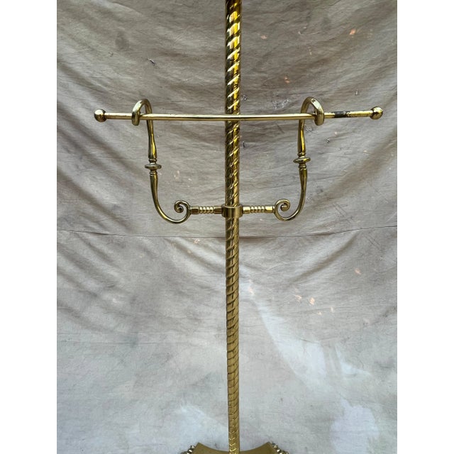 Early 20th Century Solid Brass Valet with Change and Pants Holder For Sale - Image 5 of 11