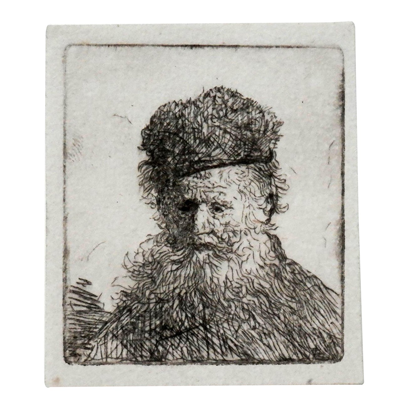 An old man.  鉛筆画 rembrandt-van-eijn-original-