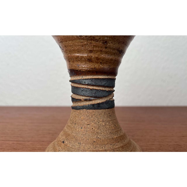 Mid-Century Modern Danish Studio Pottery Candleholder by Tue Poulsen for Tue Keramik, 1960s For Sale - Image 4 of 11