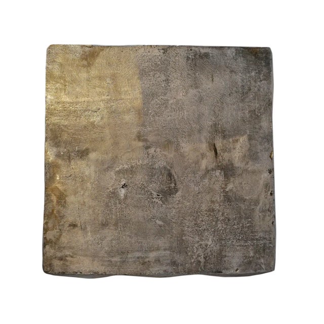 Aged Bronze Prism Side Table For Sale - Image 4 of 7